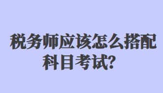 稅務(wù)師應(yīng)該怎么搭配科目考試？