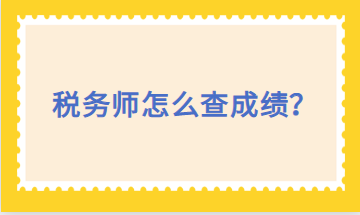 稅務(wù)師怎么查成績？