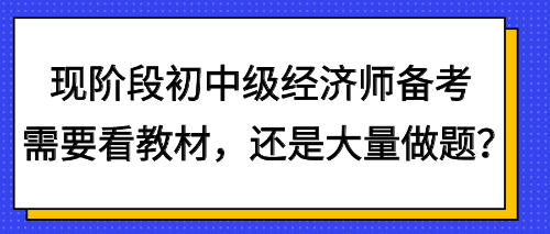 現(xiàn)階段初中級(jí)經(jīng)濟(jì)師備考需要看教材，還是大量做題？