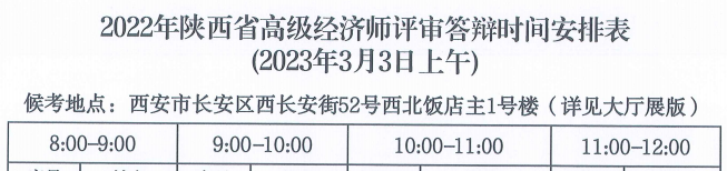 陜西2022年高級(jí)經(jīng)濟(jì)師答辯時(shí)間安排2