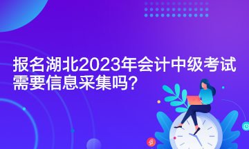 報名湖北2023年會計中級考試需要信息采集嗎？