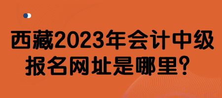 西藏2023年會(huì)計(jì)中級報(bào)名網(wǎng)址是哪里？