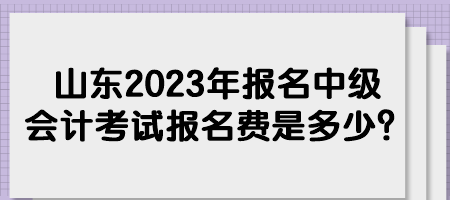 山東2023年報名中級會計考試報名費(fèi)是多少？