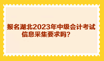 報(bào)名湖北2023年中級會(huì)計(jì)考試信息采集要求嗎？