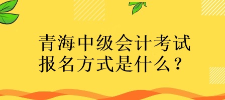 青海中級會計考試報名方式是什么？