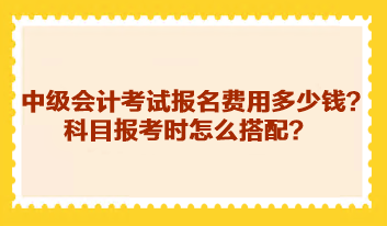 中級會計考試報名費(fèi)用多少錢？科目報考時怎么搭配？