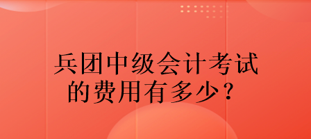 兵團(tuán)中級(jí)會(huì)計(jì)考試的費(fèi)用有多少？