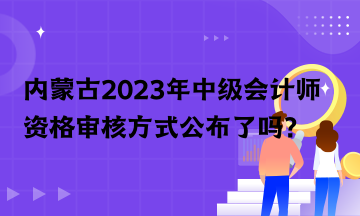 內(nèi)蒙古2023年中級(jí)會(huì)計(jì)師資格審核方式公布了嗎？