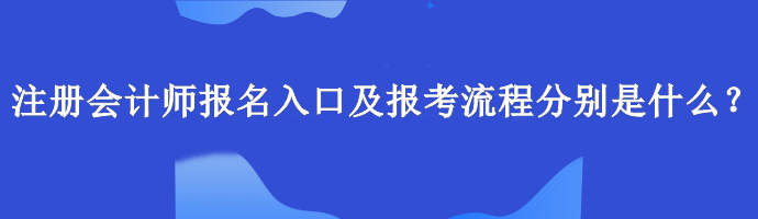 注冊(cè)會(huì)計(jì)師報(bào)名入口及報(bào)考流程分別是什么？