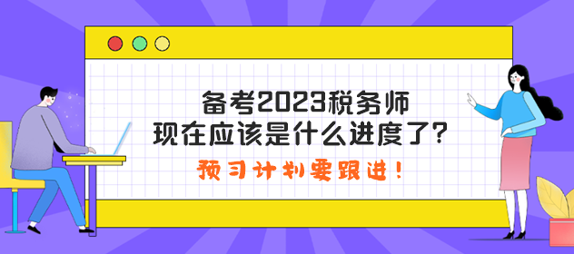 備考2023稅務(wù)師現(xiàn)在應(yīng)該是什么進度了？