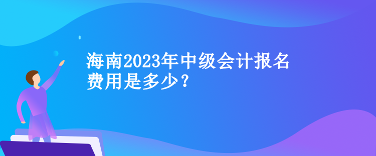 海南2023年中級(jí)會(huì)計(jì)報(bào)名費(fèi)用是多少？