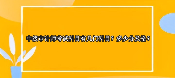 中級(jí)審計(jì)師考試科目有幾門(mén)科目？多少分及格？