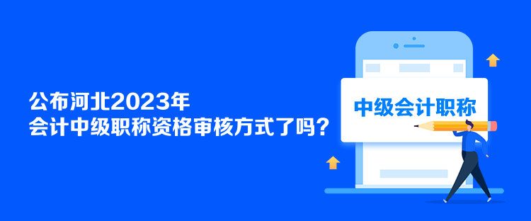 公布河北2023年會計(jì)中級職稱資格審核方式了嗎？