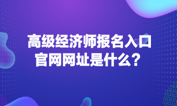 高級經(jīng)濟師報名入口官網(wǎng)網(wǎng)址是什么？