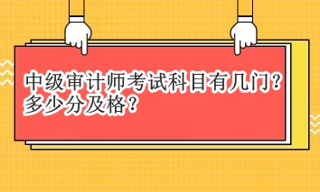 中級(jí)審計(jì)師考試科目有幾門(mén)？多少分及格？