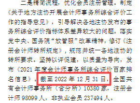 1年間僅增加500+人?!全國(guó)注冊(cè)會(huì)計(jì)師執(zhí)業(yè)&非執(zhí)業(yè)會(huì)員人數(shù)...