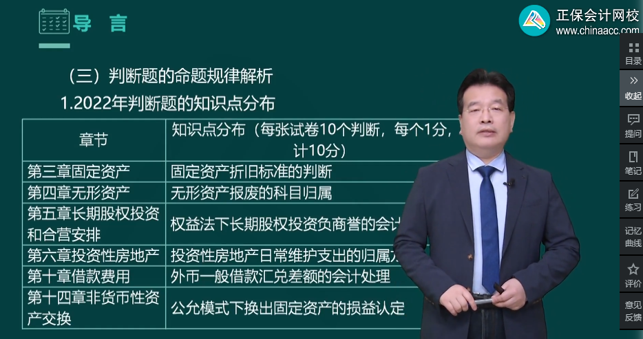 高志謙老師強勢整理！中級會計實務(wù)知識點分布-判斷題