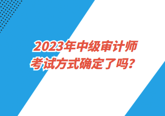 2023年中級(jí)審計(jì)師考試方式確定了嗎？