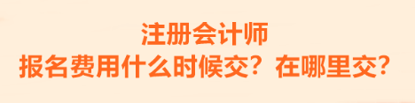 2023年注冊(cè)會(huì)計(jì)師報(bào)名費(fèi)用什么時(shí)候交的??？