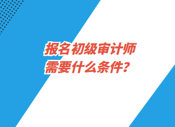 報(bào)名初級審計(jì)師需要什么條件？