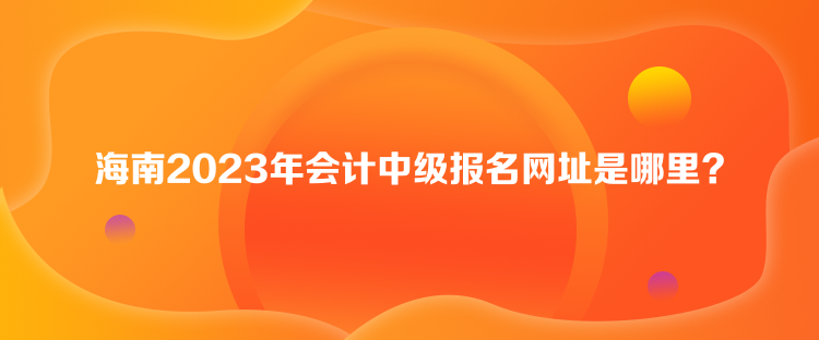 海南2023年會(huì)計(jì)中級(jí)報(bào)名網(wǎng)址是哪里？