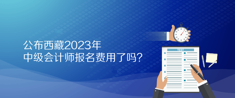 公布西藏2023年中級會計師報名費用了嗎？