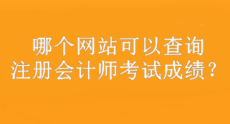 哪個(gè)網(wǎng)站可以查詢注冊會計(jì)師考試成績？