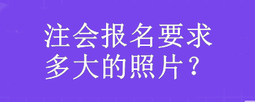 注會報名要求多大的照片？