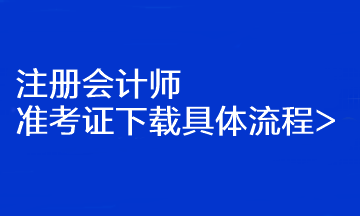 注冊會計師準(zhǔn)考證下載具體流程>