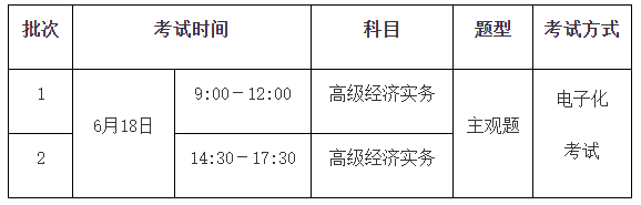 廣州2023高級(jí)經(jīng)濟(jì)師考試時(shí)間