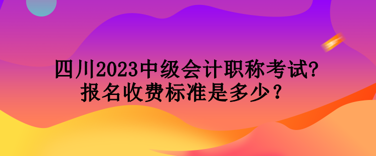 四川2023中級會(huì)計(jì)職稱考試報(bào)名收費(fèi)標(biāo)準(zhǔn)是多少？