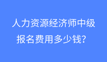 人力資源經(jīng)濟(jì)師中級報(bào)名費(fèi)用多少錢？