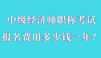 中級(jí)經(jīng)濟(jì)師職稱考試報(bào)名費(fèi)用多少錢一年？