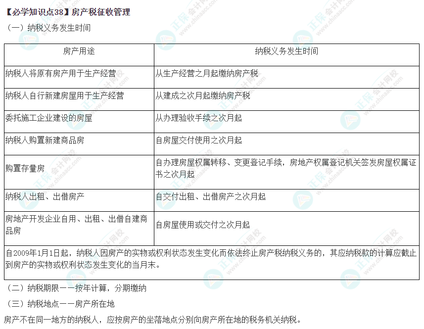 2023年注會《稅法》基礎階段必學知識點