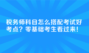 稅務(wù)師科目怎么搭配考試好考點(diǎn)？零基礎(chǔ)考生看過(guò)來(lái)！