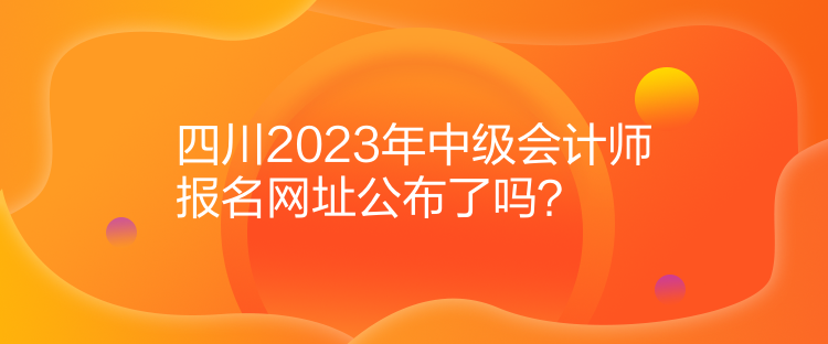 四川2023年中級會計師報名網(wǎng)址公布了嗎？