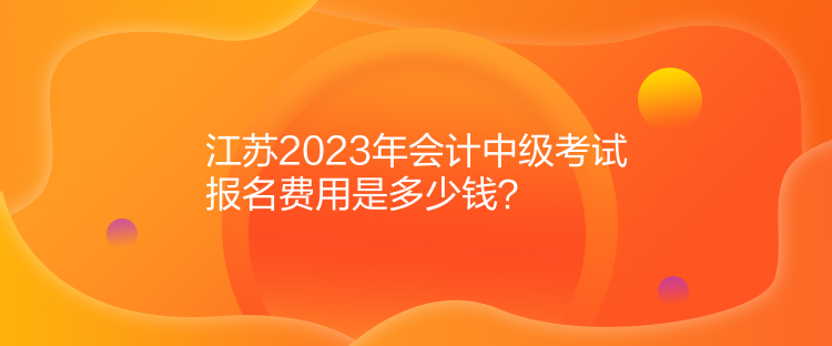 江蘇2023年會(huì)計(jì)中級(jí)考試報(bào)名費(fèi)用是多少錢？