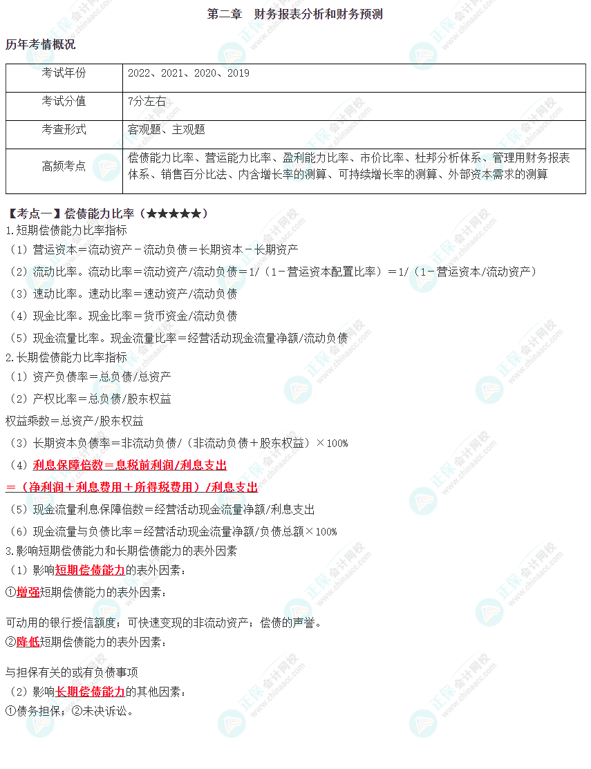 2023年注會《財管》高頻考點