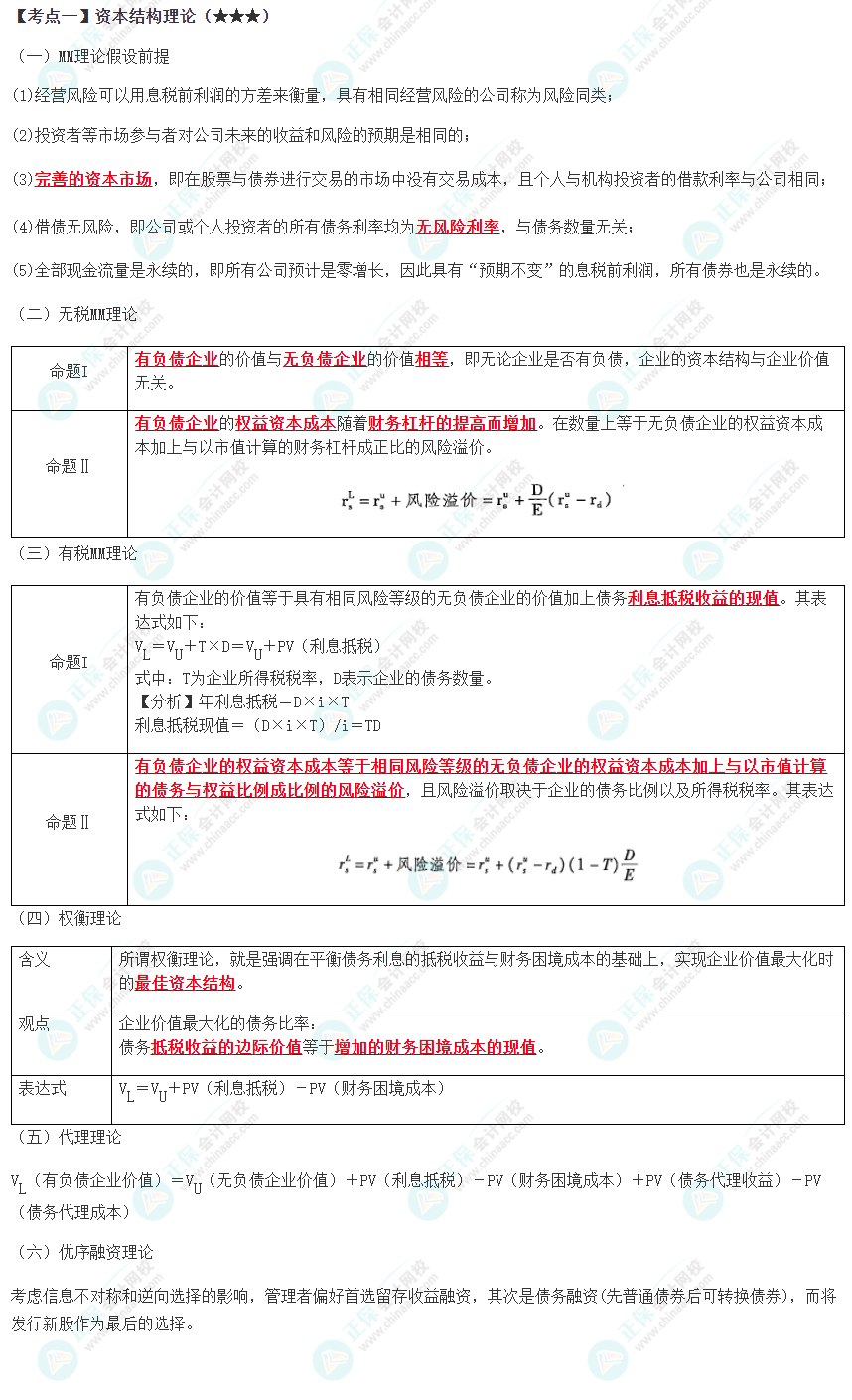 2023年注會《財管》高頻考點