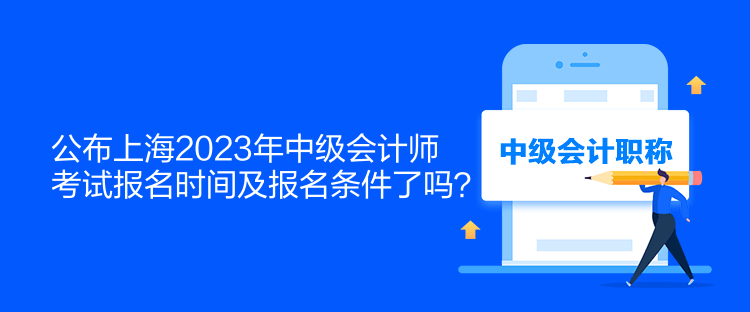 公布上海2023年中級(jí)會(huì)計(jì)師考試報(bào)名時(shí)間及報(bào)名條件了嗎？