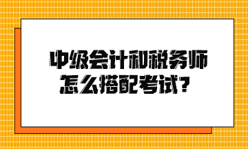 中級會(huì)計(jì)和稅務(wù)師怎么搭配考試？