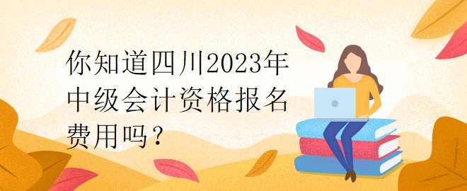 你知道四川2023年中級會計資格報名費用嗎？