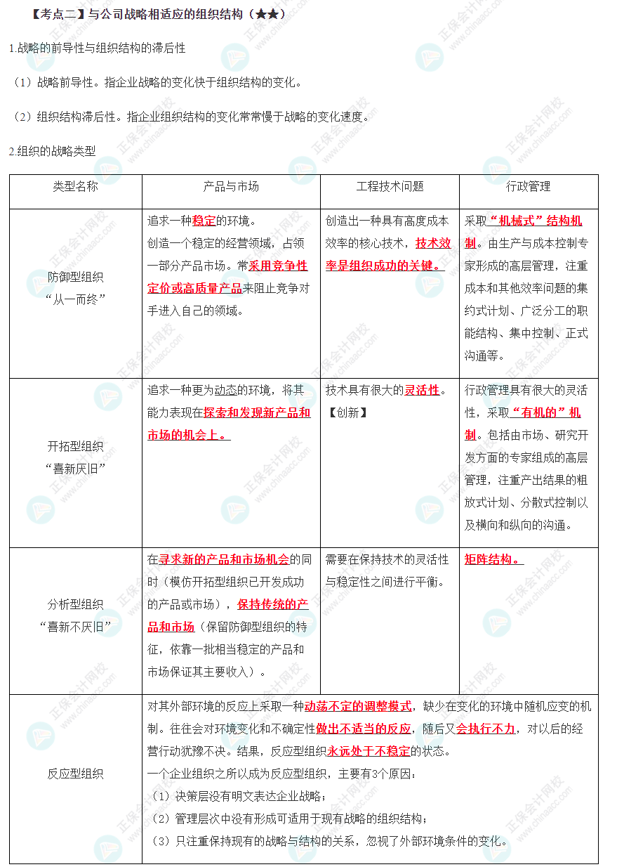 與公司戰(zhàn)略相適應的組織結構