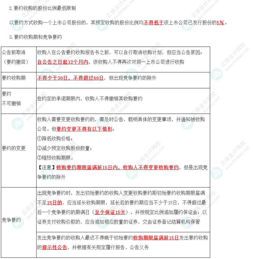 2023年注會《經(jīng)濟(jì)法》第7章高頻考點9：持股權(quán)益披露與要約收購的程序