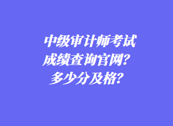 中級(jí)審計(jì)師考試成績(jī)查詢(xún)官網(wǎng)？多少分及格？