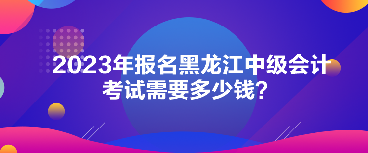 2023年報(bào)名黑龍江中級會(huì)計(jì)考試需要多少錢？