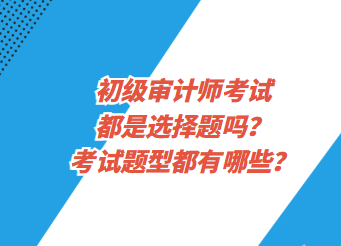 初級(jí)審計(jì)師考試都是選擇題嗎？考試題型都有哪些？