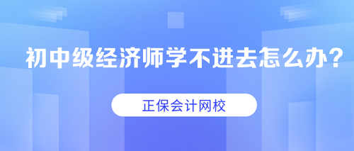 求助：初中級經(jīng)濟(jì)師學(xué)不進(jìn)去怎么辦？