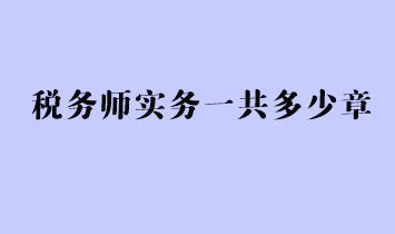 稅務(wù)師實(shí)務(wù)一共多少章？