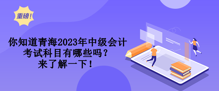 你知道青海2023年中級(jí)會(huì)計(jì)考試科目有哪些嗎？來了解一下！